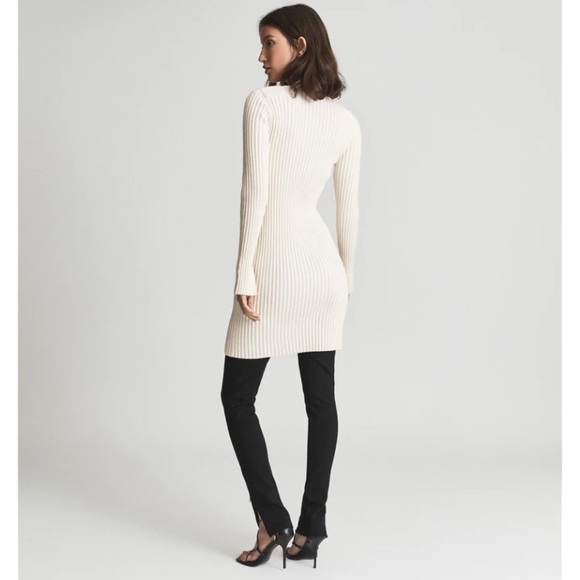 NWT🏷️ Reiss Ember Sweater Dress in Cream - Picture 4 of 8